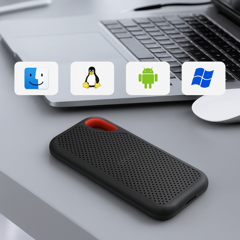 2TB SSD External Hard Drive for Fast and Reliable Data Storage, Portable and Compatible with Windows, macOS, and Android 3