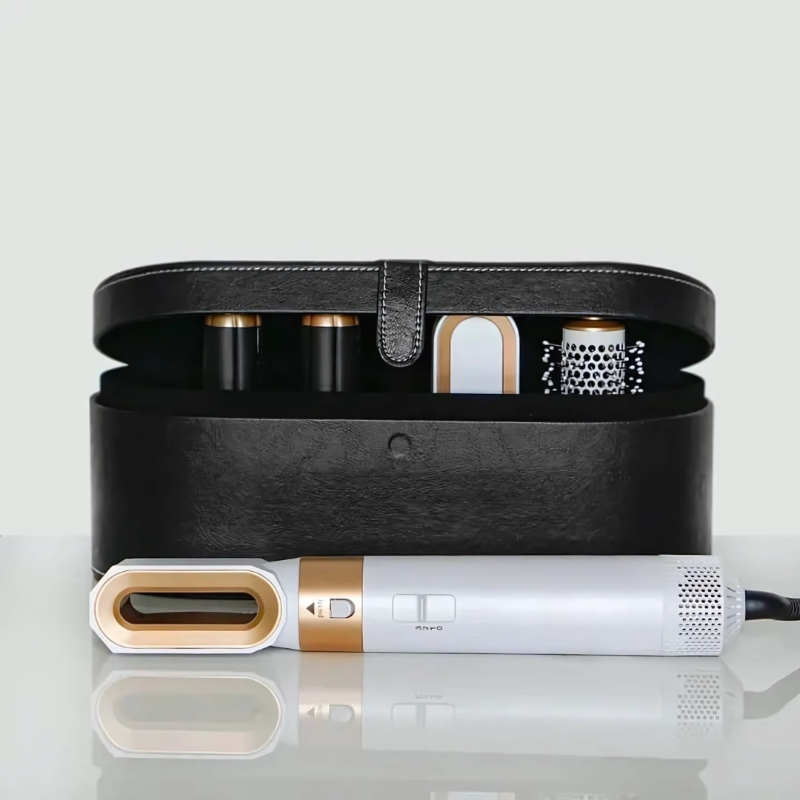 5-in-1 Styling-Pinsel für alle Haartypen – Trocknen, Glätten, Locken und Volumen mit ergonomischem Design und 5 austauschbaren Spitzen 0