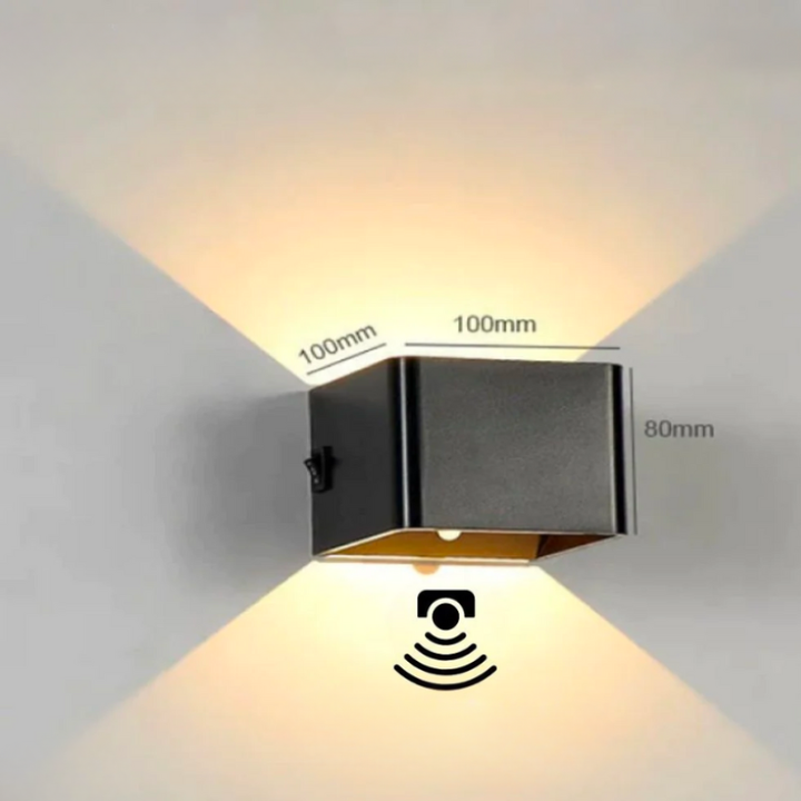 Wiederaufladbare kabellose Wandleuchte mit Bewegungssensor und einstellbarer Lichtausrichtung