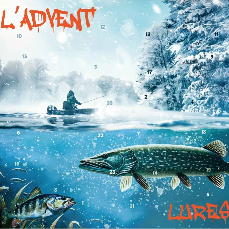 Adventskalender Angeln – 24 Überraschungen und Zubehör für Angler, Köder und Angelausrüstung 1