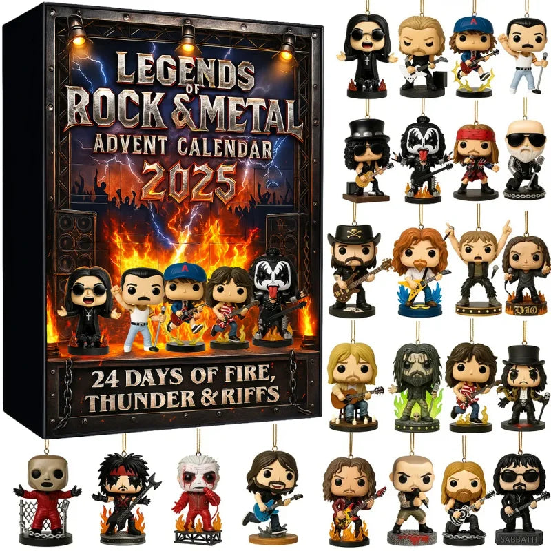 Adventskalender für Rockfans – Rock Legends 2025 mit 24 Miniaturfiguren und Ikonen der Musikgeschichte 1