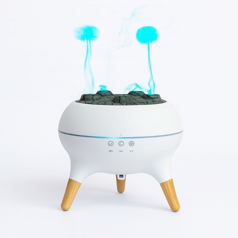 Aroma Diffuser with LED Light and Timer - Aromatherapy Essential Oil Diffuser with Jellyfish Mist Effect 0
