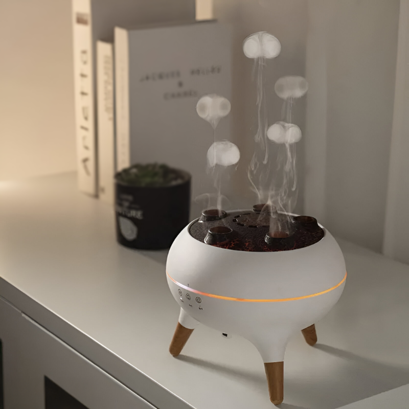 Aroma Diffuser with LED Light and Timer - Aromatherapy Essential Oil Diffuser with Jellyfish Mist Effect 3