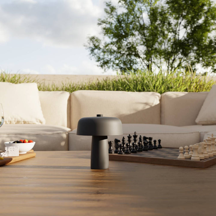 Battery-Powered Table Lamp for Indoor and Outdoor Use, Compact Design with Warm White Light 0