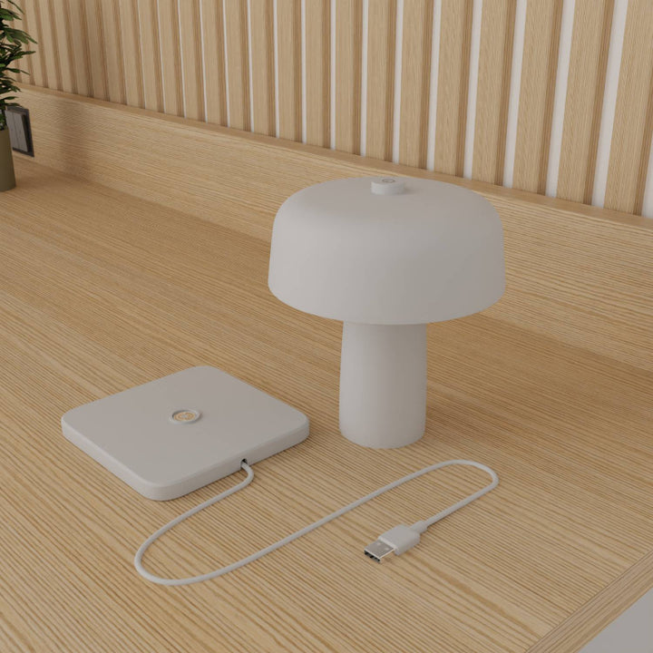 Battery-Powered Table Lamp for Indoor and Outdoor Use, Compact Design with Warm White Light 4