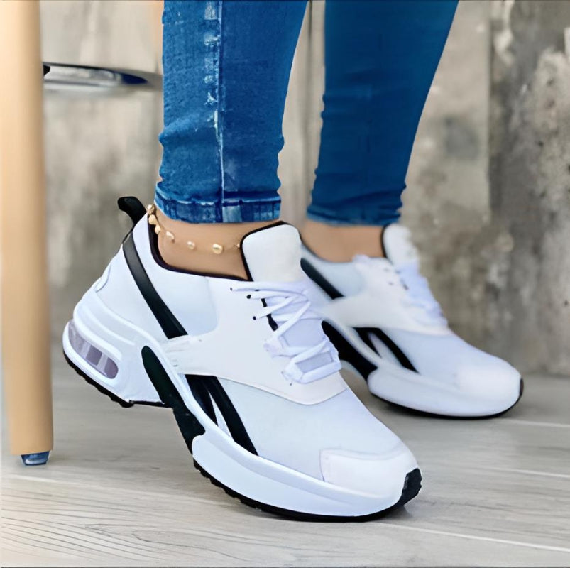 Bequeme Ergonomische Damen Sneaker mit Atmungsaktivem Obermaterial und Stabiler Sohle 0
