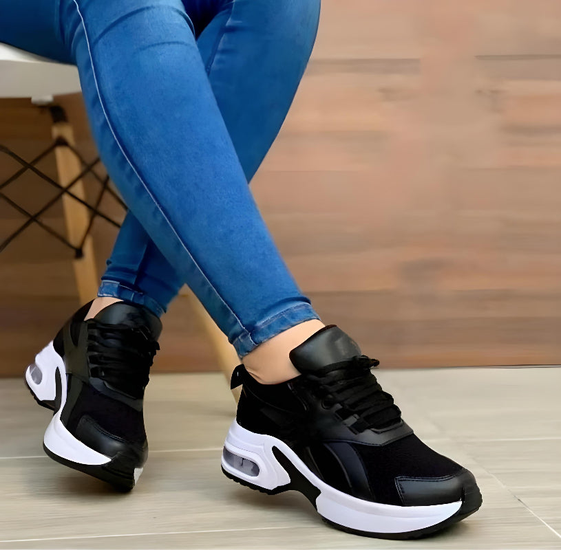 Bequeme Ergonomische Damen Sneaker mit Atmungsaktivem Obermaterial und Stabiler Sohle 1