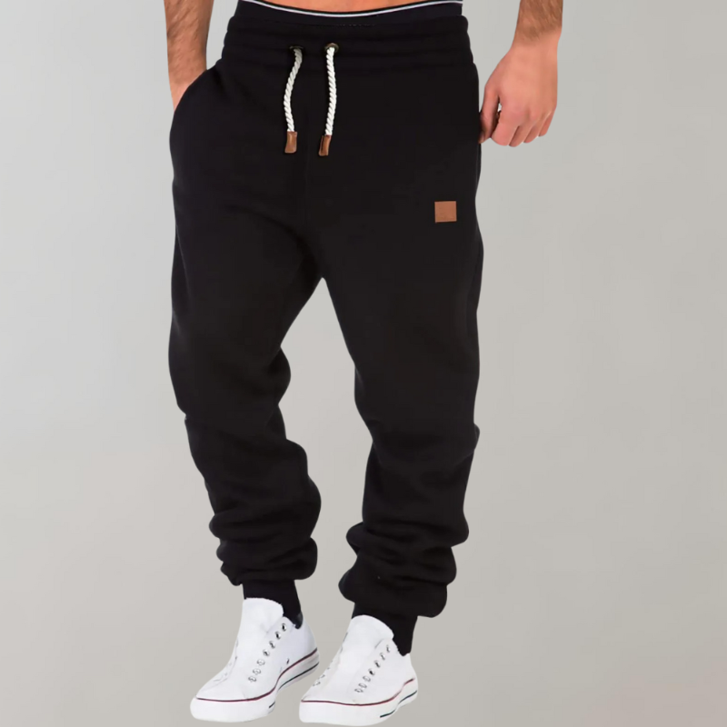 Bequeme Herren Jogginghose aus Baumwolle mit Elastischem Bund – Sport- und Freizeitoutfit in Schwarz, Grau, Blau, Größen S-XL 1