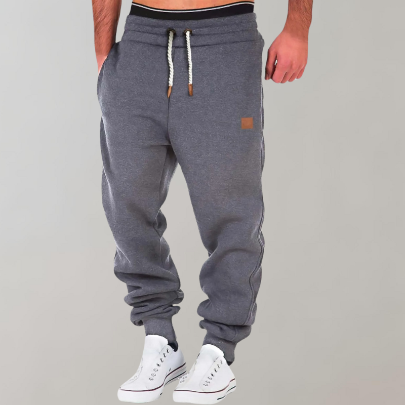 Bequeme Herren Jogginghose aus Baumwolle mit Elastischem Bund – Sport- und Freizeitoutfit in Schwarz, Grau, Blau, Größen S-XL 2