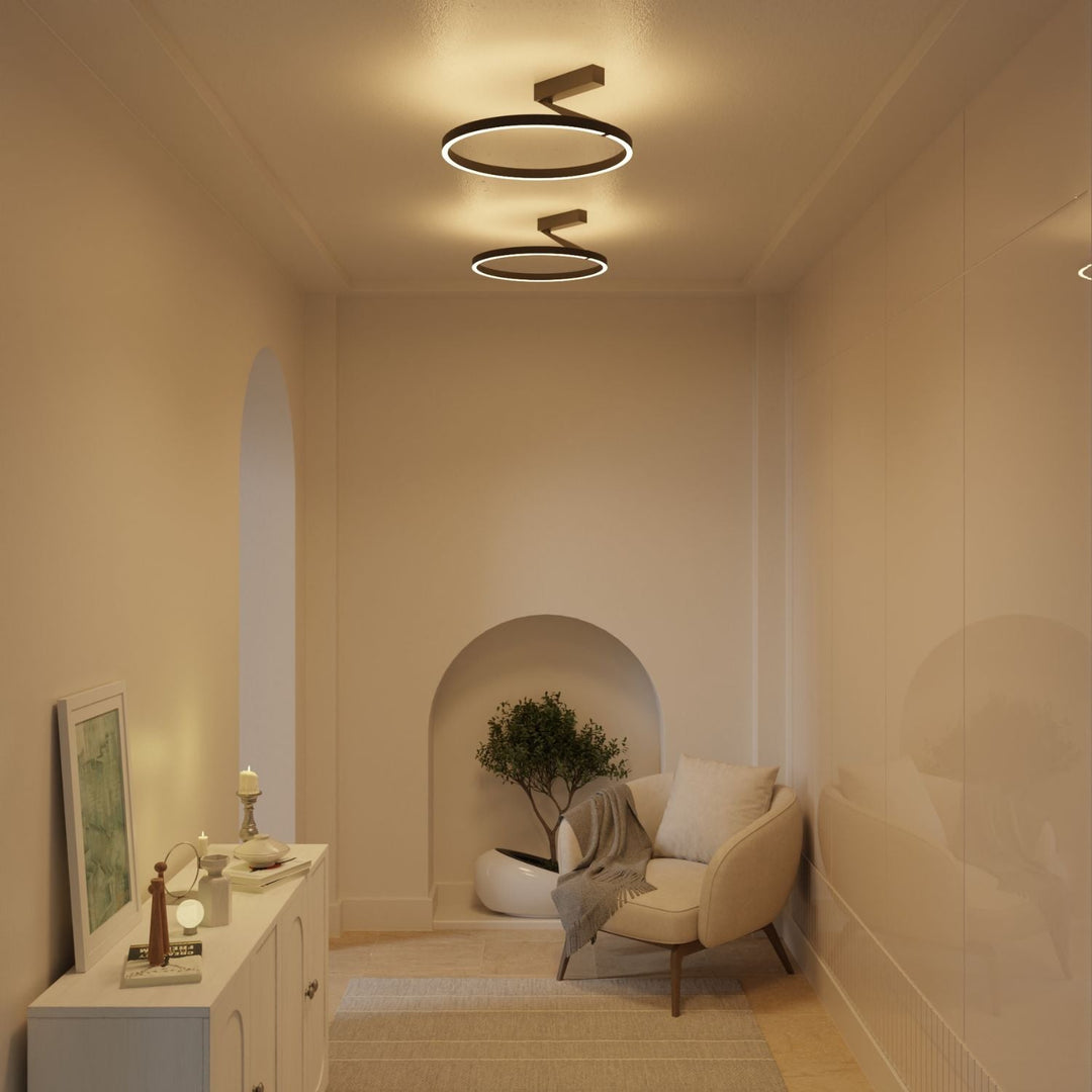 Ceiling Light with Up-Down Lighting | LED Ceiling Lamp for Living Room, Hallway, and Bedroom - Warm White Illumination 7