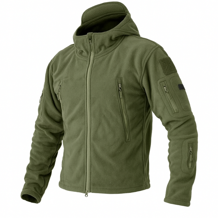Herren Taktische Fleecejacke mit Mehreren Reißverschlusstaschen – Herbst- und Winterjacke