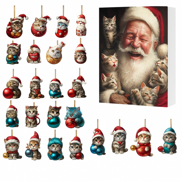 Kerst-adventskalender met teckel-bedels – 24-dagen kerstcountdown