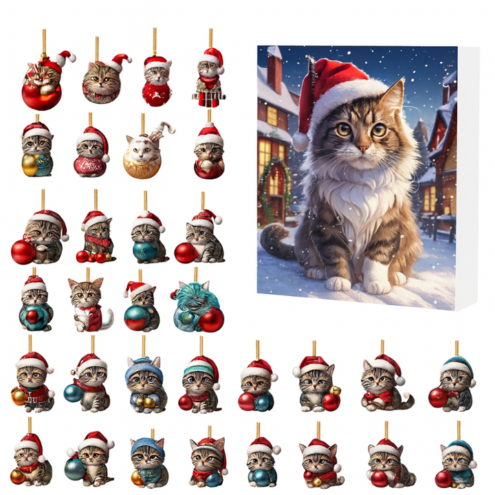 Kerst-adventskalender met teckel-bedels – 24-dagen kerstcountdown