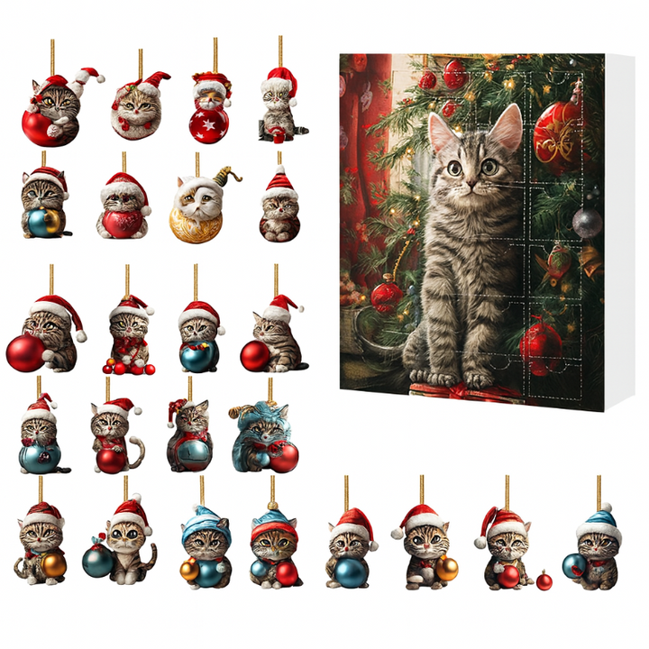 Kerst-adventskalender met teckel-bedels – 24-dagen kerstcountdown