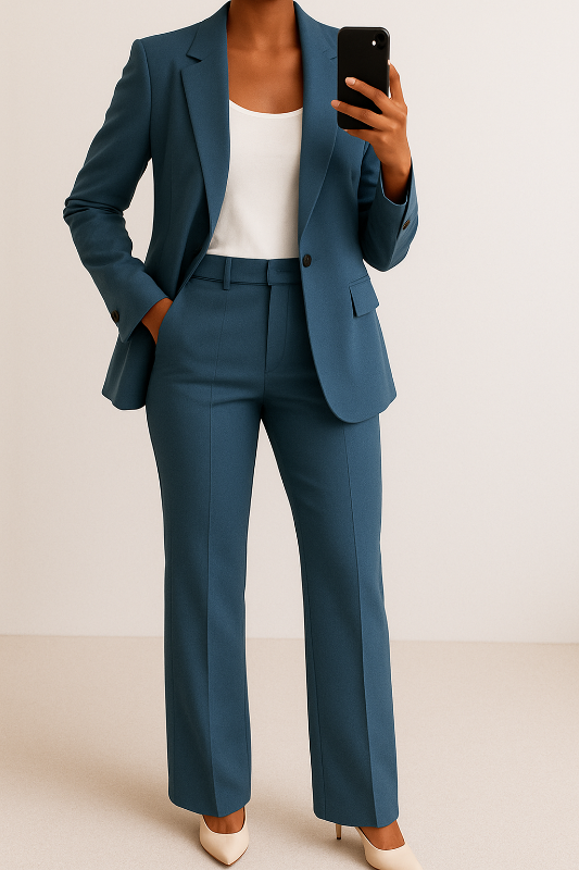 Damespak - Elegante Blazer en Broek Set voor Feestelijke Gelegenheden