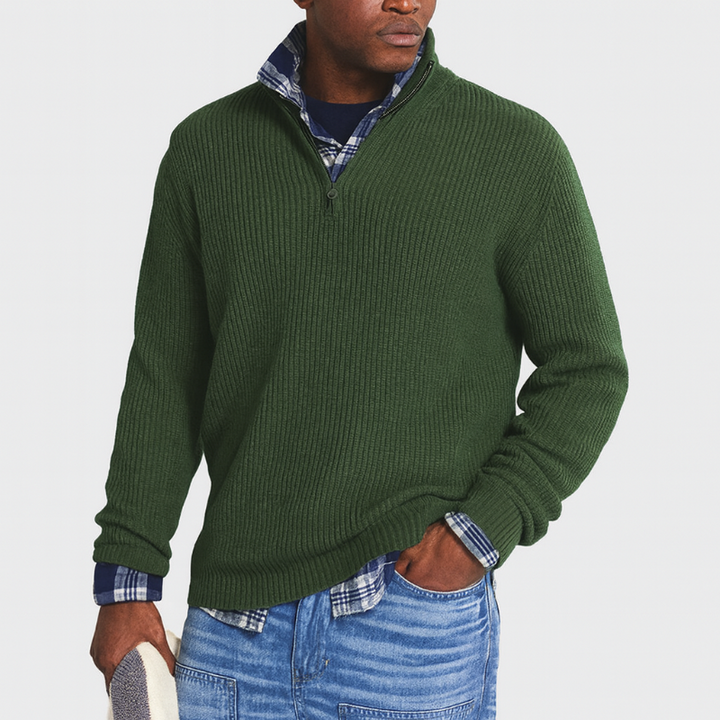 Herenpullover met rits - Business-casual stijl, veelzijdig voor elegante gelegenheden