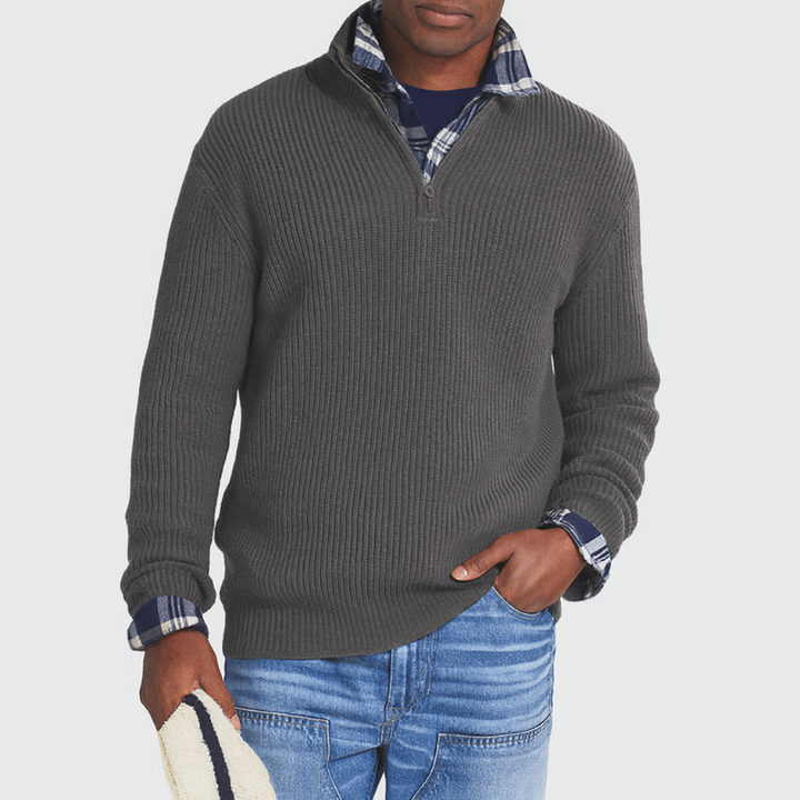 Herenpullover met rits - Business-casual stijl, veelzijdig voor elegante gelegenheden