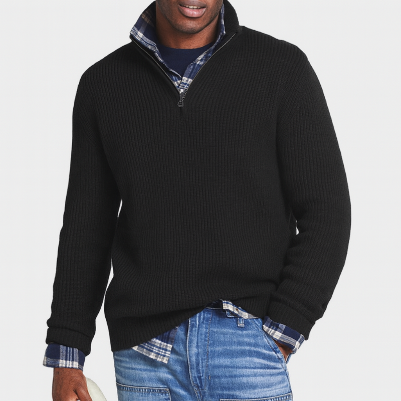 Herenpullover met rits - Business-casual stijl, veelzijdig voor elegante gelegenheden