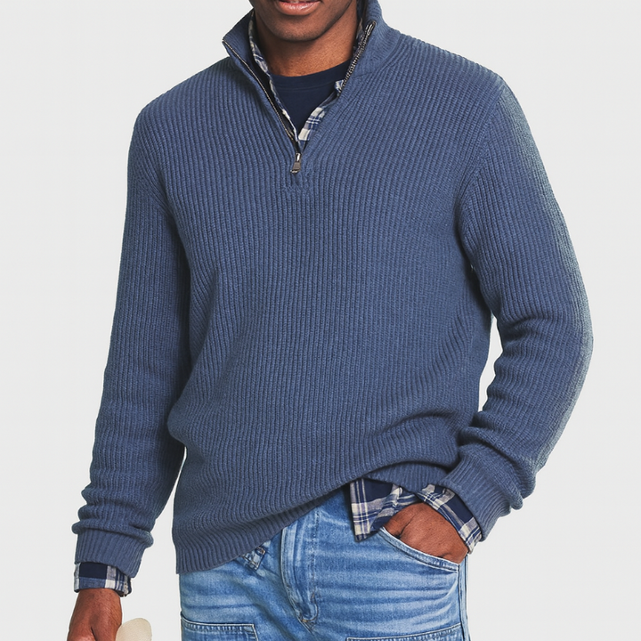 Herenpullover met rits - Business-casual stijl, veelzijdig voor elegante gelegenheden