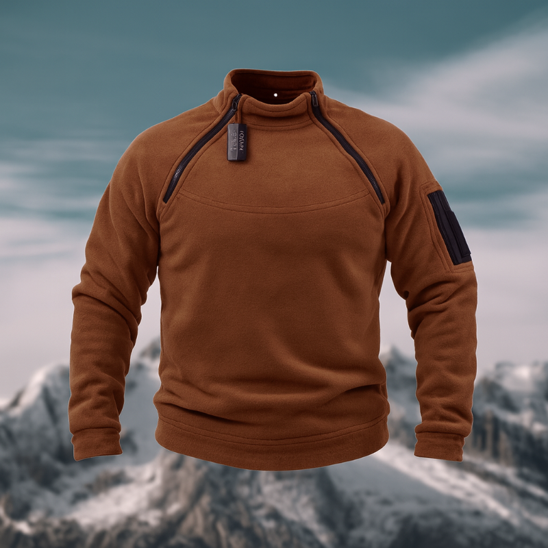 Tactische heren fleece trui met zakken – veelzijdig inzetbaar voor outdoor-activiteiten
