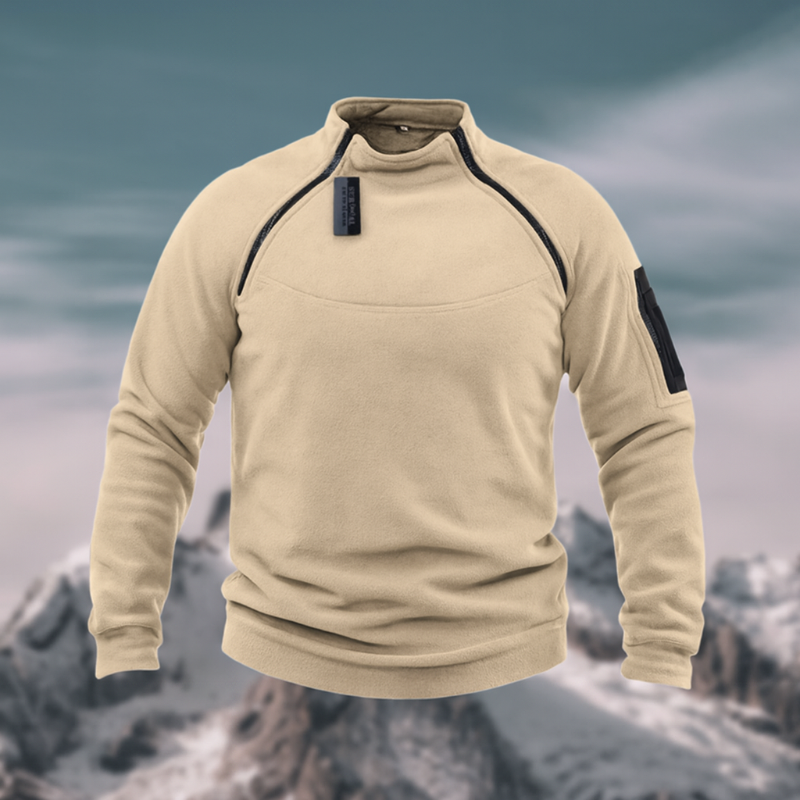 Tactische heren fleece trui met zakken – veelzijdig inzetbaar voor outdoor-activiteiten