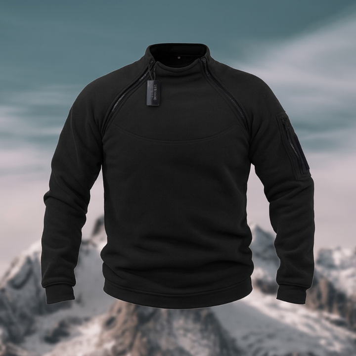 Tactische heren fleece trui met zakken – veelzijdig inzetbaar voor outdoor-activiteiten
