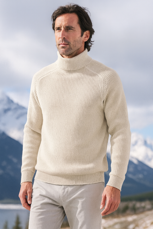 Elegante trui voor heren, coltrui en veelzijdig – heren trui voor herfst en winter