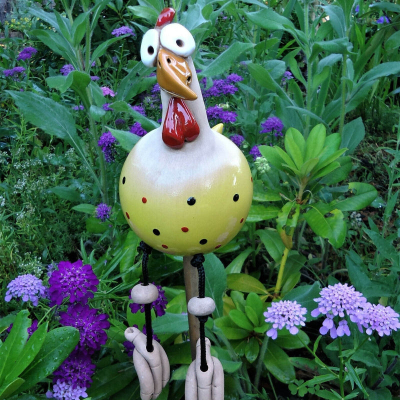 Colorful Resin Chicken Garden Decoration – Playful Outdoor Figurines in Five Vibrant Colors for Whimsical Charm 4