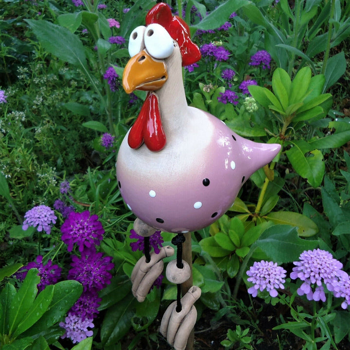 Colorful Resin Chicken Garden Decoration – Playful Outdoor Figurines in Five Vibrant Colors for Whimsical Charm 5