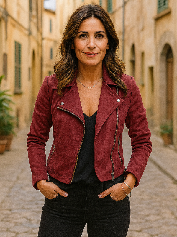 Damen Bikerjacke Mit Asymmetrischem Reißverschluss und Eleganten Details – Jacke Für Stilbewusste Frauen 1