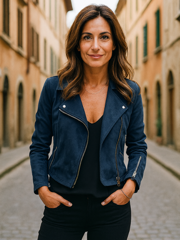 Damen Bikerjacke Mit Asymmetrischem Reißverschluss und Eleganten Details – Jacke Für Stilbewusste Frauen 2