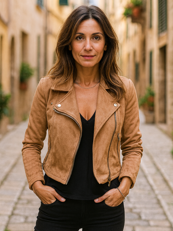 Damen Bikerjacke Mit Asymmetrischem Reißverschluss und Eleganten Details – Jacke Für Stilbewusste Frauen 4