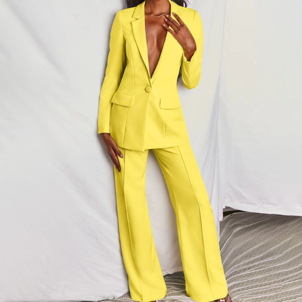 Damenanzug Schwarz mit Blazer und Hose für Festliche Anlässe - Eleganter Damen Anzug 0