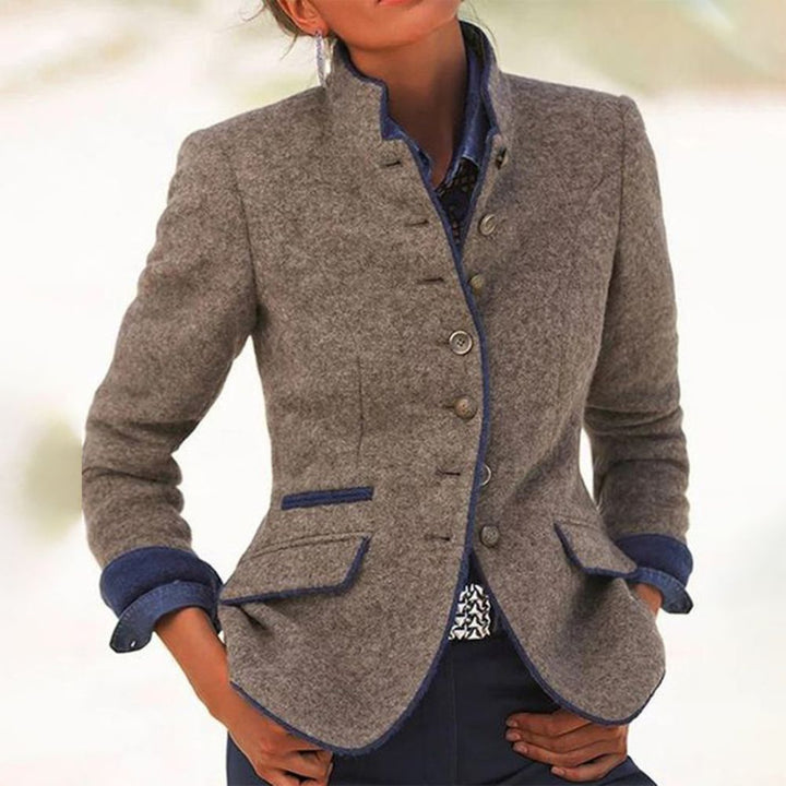 Damenjacke Unifarbe Elegant für Vielseitige Looks mit Langen Ärmeln 0