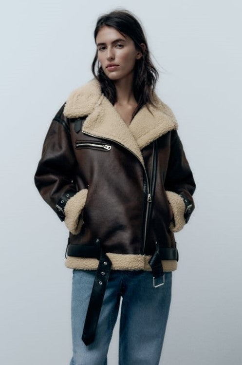 Damenjacke Wasserabweisend mit Revers – Bequeme Kunstmaterial Jacke für verschiedene Anlässe, Größen S-XL 1