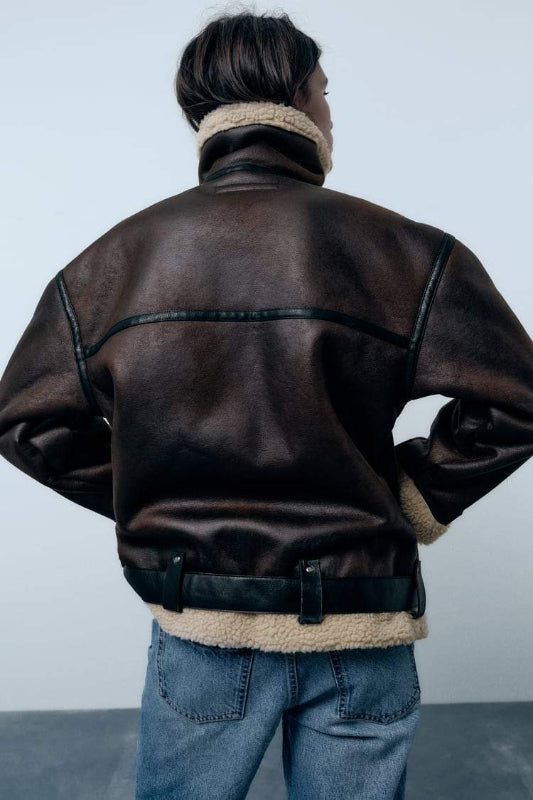 Damenjacke Wasserabweisend mit Revers – Bequeme Kunstmaterial Jacke für verschiedene Anlässe, Größen S-XL 3