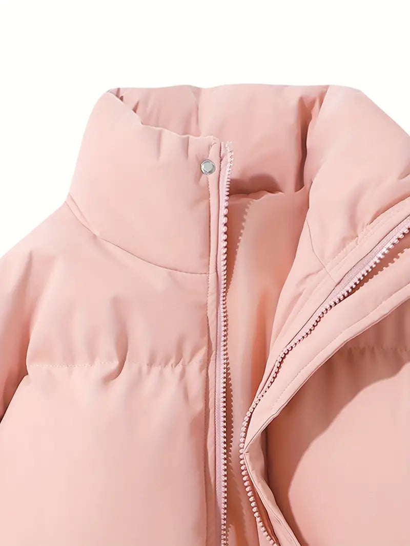 Damenjacke Winterjacke mit Kapuze – Wasserabweisend, Hellrosa, Hohe Wärmeisolierung, Praktische Taschen, Größen S-XL 2