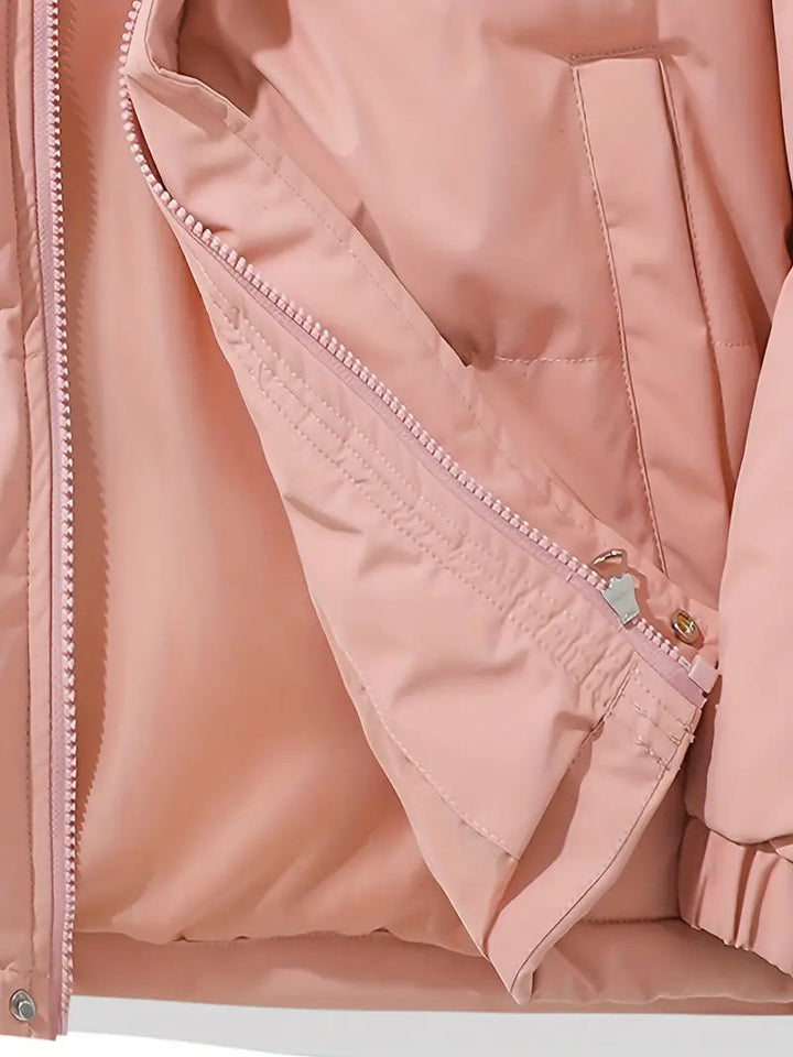 Damenjacke Winterjacke mit Kapuze – Wasserabweisend, Hellrosa, Hohe Wärmeisolierung, Praktische Taschen, Größen S-XL 3