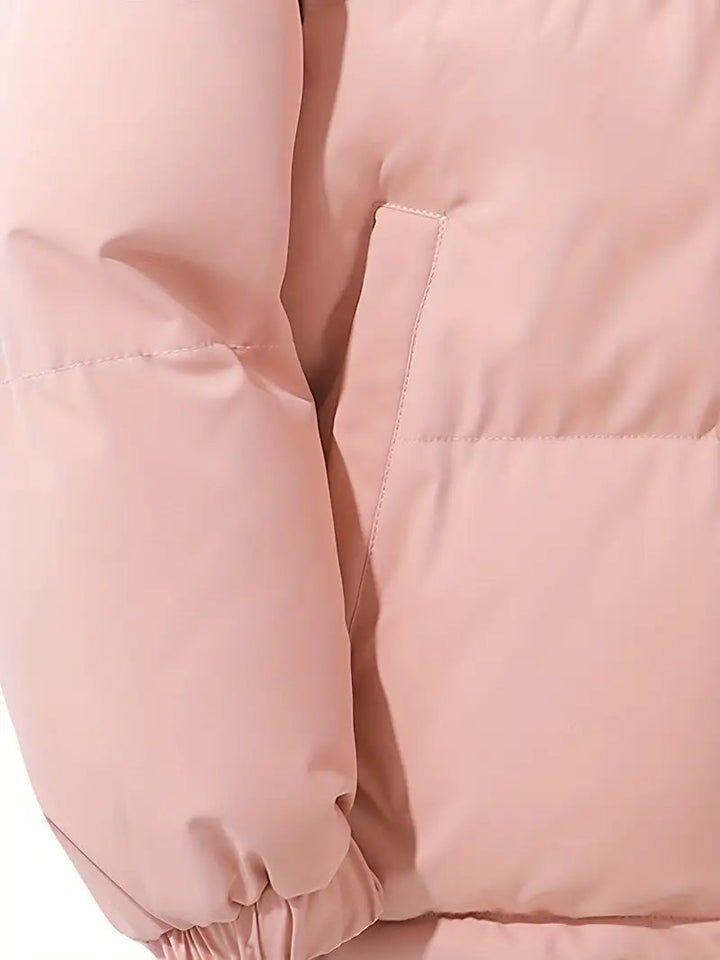 Damenjacke Winterjacke mit Kapuze – Wasserabweisend, Hellrosa, Hohe Wärmeisolierung, Praktische Taschen, Größen S-XL 4