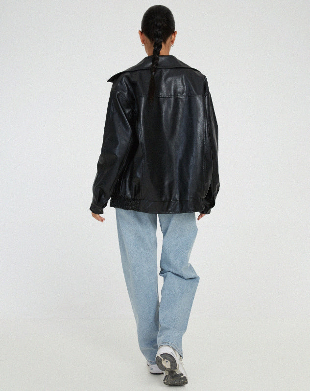 Damenjacke aus PU-Leder - Stylische und Bequeme Jacke für Alltag und Abendveranstaltungen 5
