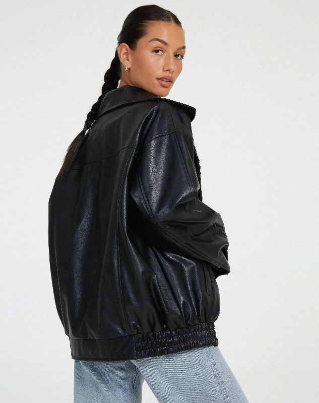 Damenjacke aus PU-Leder - Stylische und Bequeme Jacke für Alltag und Abendveranstaltungen 7