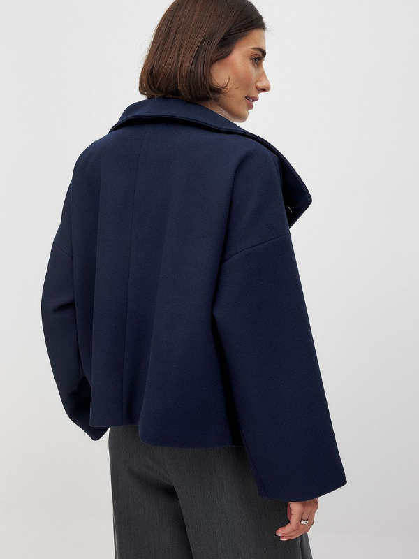 Damenjacke mit Doppelverschluss und Schalkragen für Herbst und Winter 5