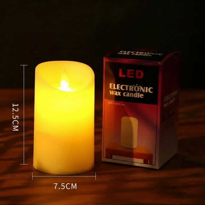 Decorative Flameless LED Candles for Home and Events - Safe, Realistic Flicker, Battery-Operated, Warm White Light 12