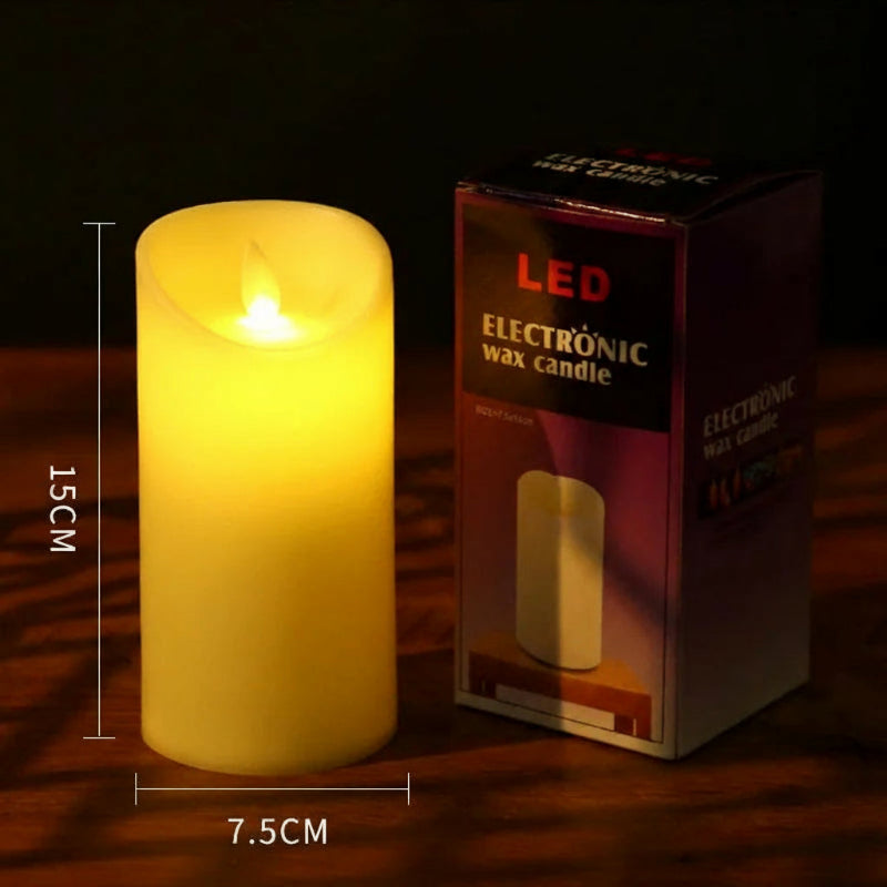 Decorative Flameless LED Candles for Home and Events - Safe, Realistic Flicker, Battery-Operated, Warm White Light 13