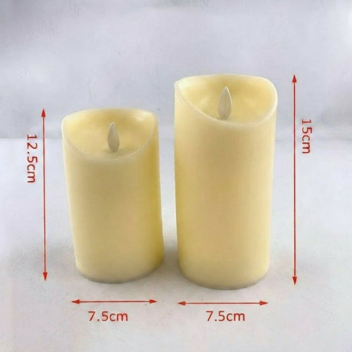 Decorative Flameless LED Candles for Home and Events - Safe, Realistic Flicker, Battery-Operated, Warm White Light 5
