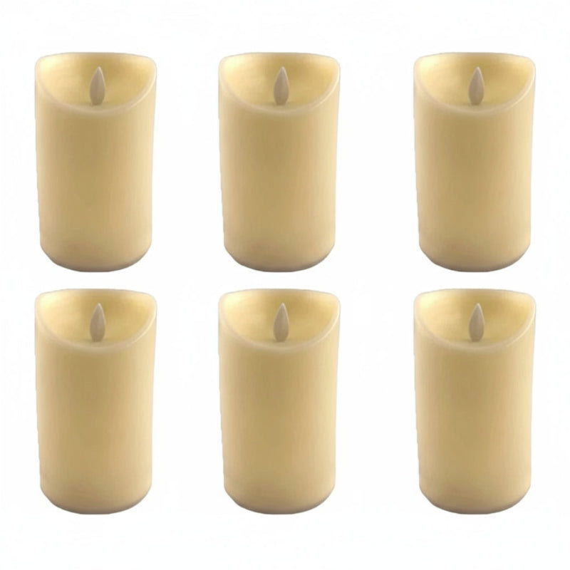 Decorative Flameless LED Candles for Home and Events - Safe, Realistic Flicker, Battery-Operated, Warm White Light 8