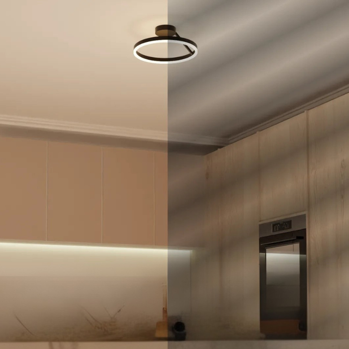 Einstellbare LED-Ring-Deckenleuchte für Zeitgenössische Innenräume