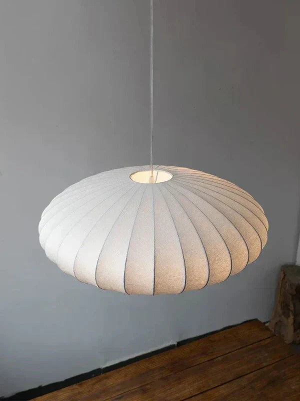 Elegante Pendelleuchte mit Seidenlampenschirmen und Kristallakzenten – Hängelampe für Esstisch und Wohnräume, 30/40/50 cm 1