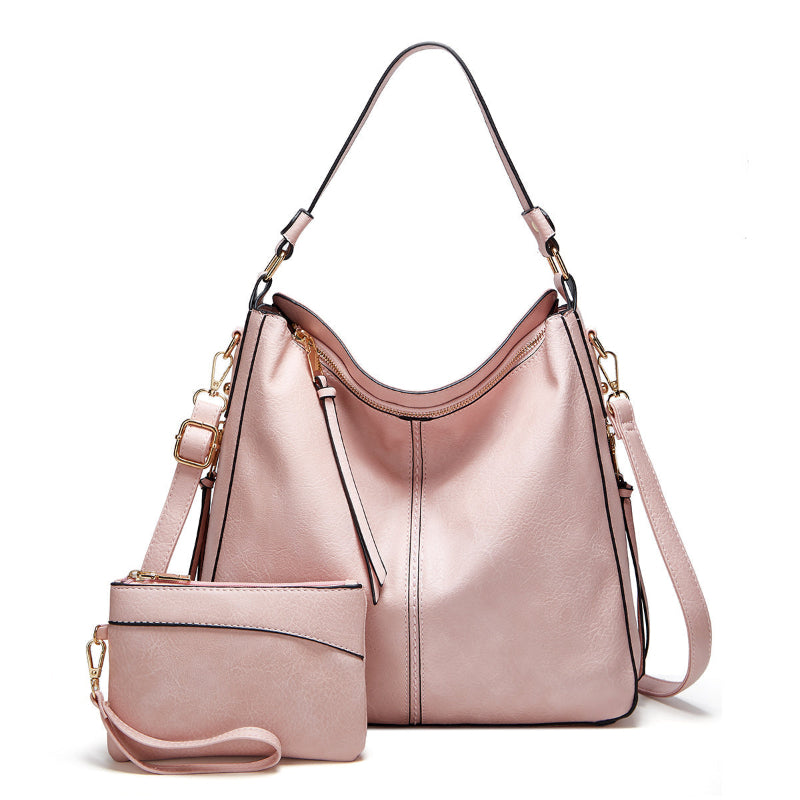Elegante Schwarze Ledertasche Damen – Klassische Lederhandtasche mit Abnehmbarem Schulterriemen und Optimaler Größe 10