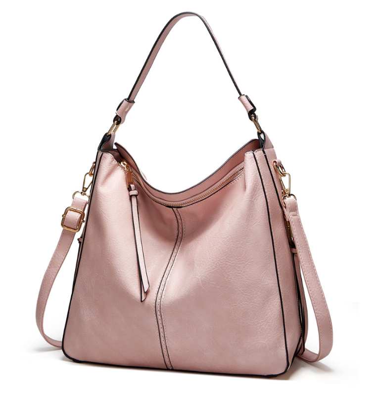 Elegante Schwarze Ledertasche Damen – Klassische Lederhandtasche mit Abnehmbarem Schulterriemen und Optimaler Größe 15